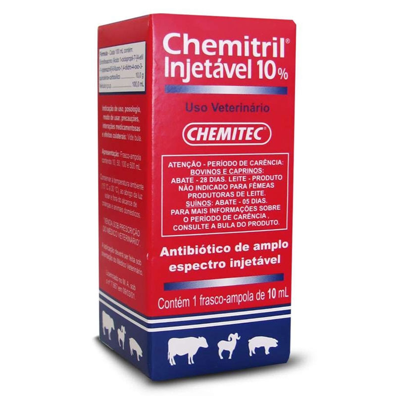 CHEMITRIL INJETAVEL 10% 10ML