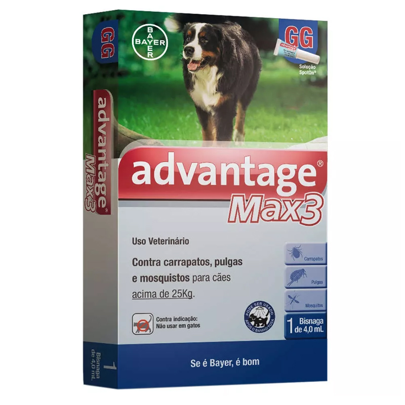 MAX 3 GG - ACIMA DE 25KG PREO POR UNIDADE