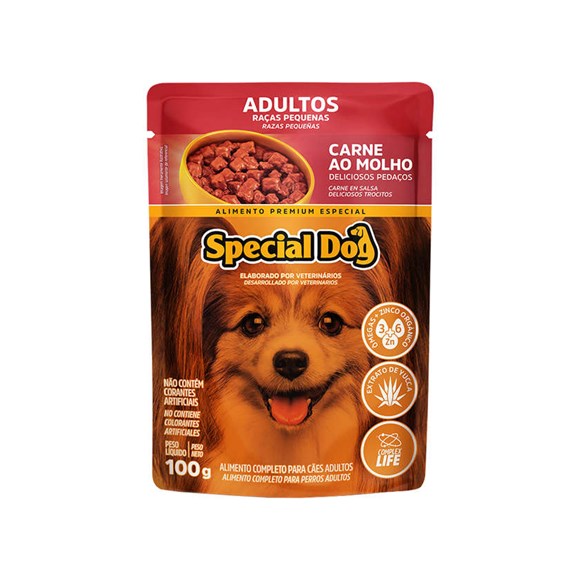 SPECIAL DOG SACHE ADULTOS RAAS PEQUENAS DE CARNE