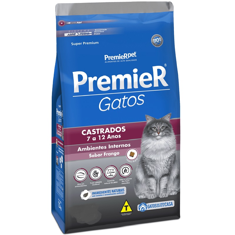 PREMIER GATO CASTRADO 7 A 12 ANOS FRANGO 500G 23,90