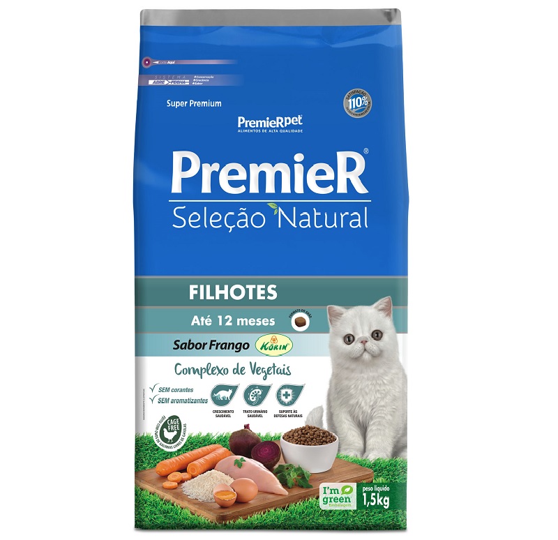 PREMIER GATO FILHOTE SELEO NATURAL 1,5KG 77,90