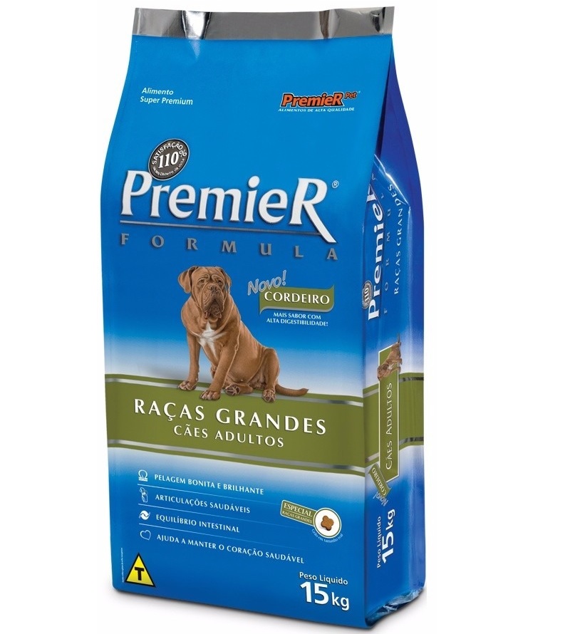 PREMIER FORMULA ADULTO RAAS GRANDES CORDEIRO 15KG 257,00