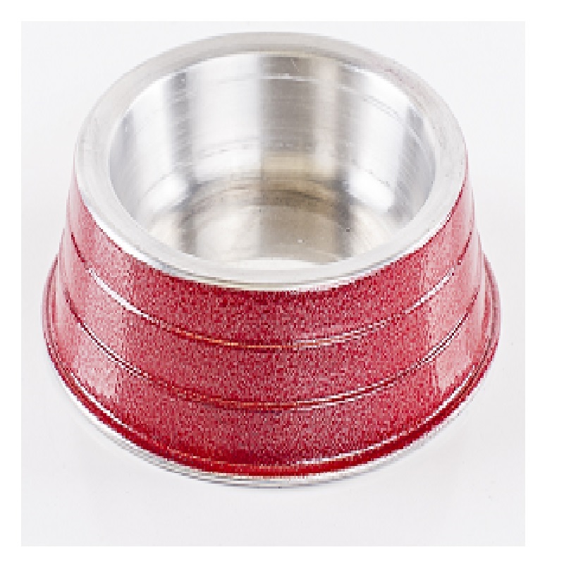 COMEDOURO ALUMINIO PESADO MEDIO VERMELHO 1,2L       31,00