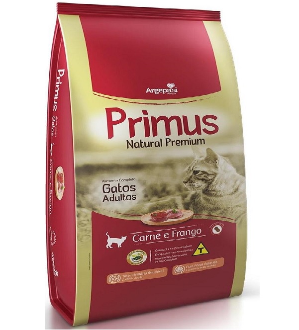 PRIMUS GATOS NATURAL PREMIUM CARNE E FRANGO 10,1 KG